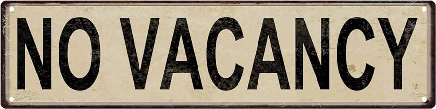 XBGJMY No Vacancy Metal Tin Sign Funny Vintage Slim Street Tin Signs 16 x 4 Inch Wall Art Decor I... | Amazon (US)