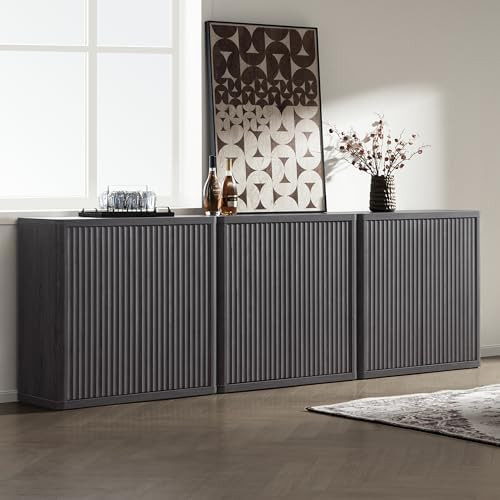 SICOTAS Buffet Cabinet with Storage 103.8" Sideboard Accent Modern Credenza with Doors & Shelves ... | Amazon (US)