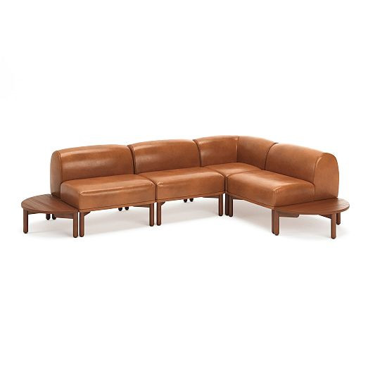 Platform Modular Sectional - Leather | West Elm (US)