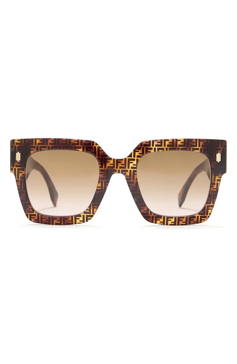 FENDI 51mm Logo Square Sunglasses | Nordstromrack | Nordstrom Rack