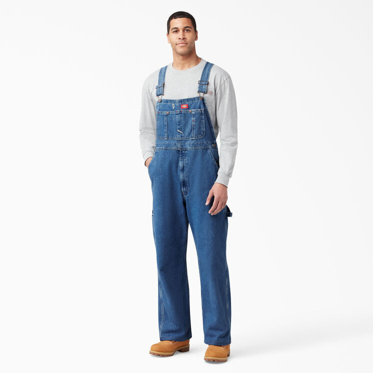 Stonewashed Indigo Bib Overalls, Stonewashed Indigo Blue | Dickies