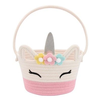 Circular Rope Decorative Easter Basket Unicorn - Spritz™ | Target
