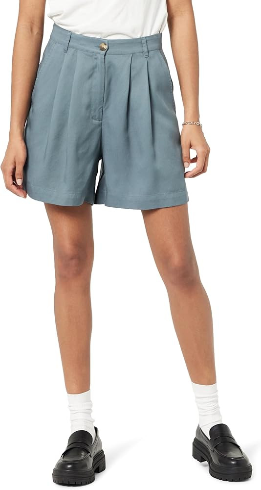 Amazon.com: The Drop Women's Rios Relaxed Pleated Shorts, Stormy Weather, XXL, Plus Size : Clothi... | Amazon (US)