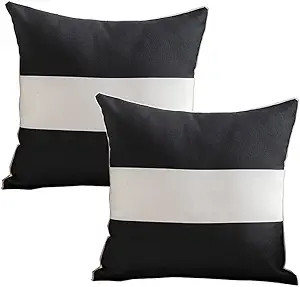 Outdoor Throw Pillow Covers Decorative for Patio Furniture Geomtric Farmhouse Cushion Cases 18 x ... | Amazon (US)