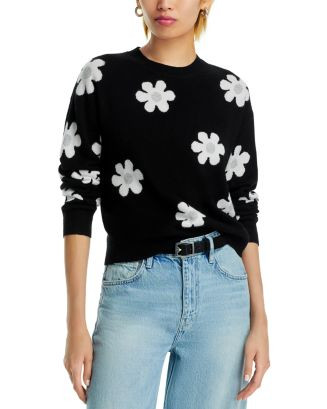AQUA AQUA Daisy Intarsia Cashmere Sweater - Exclusive  | Bloomingdale's Women | Bloomingdale's (US)
