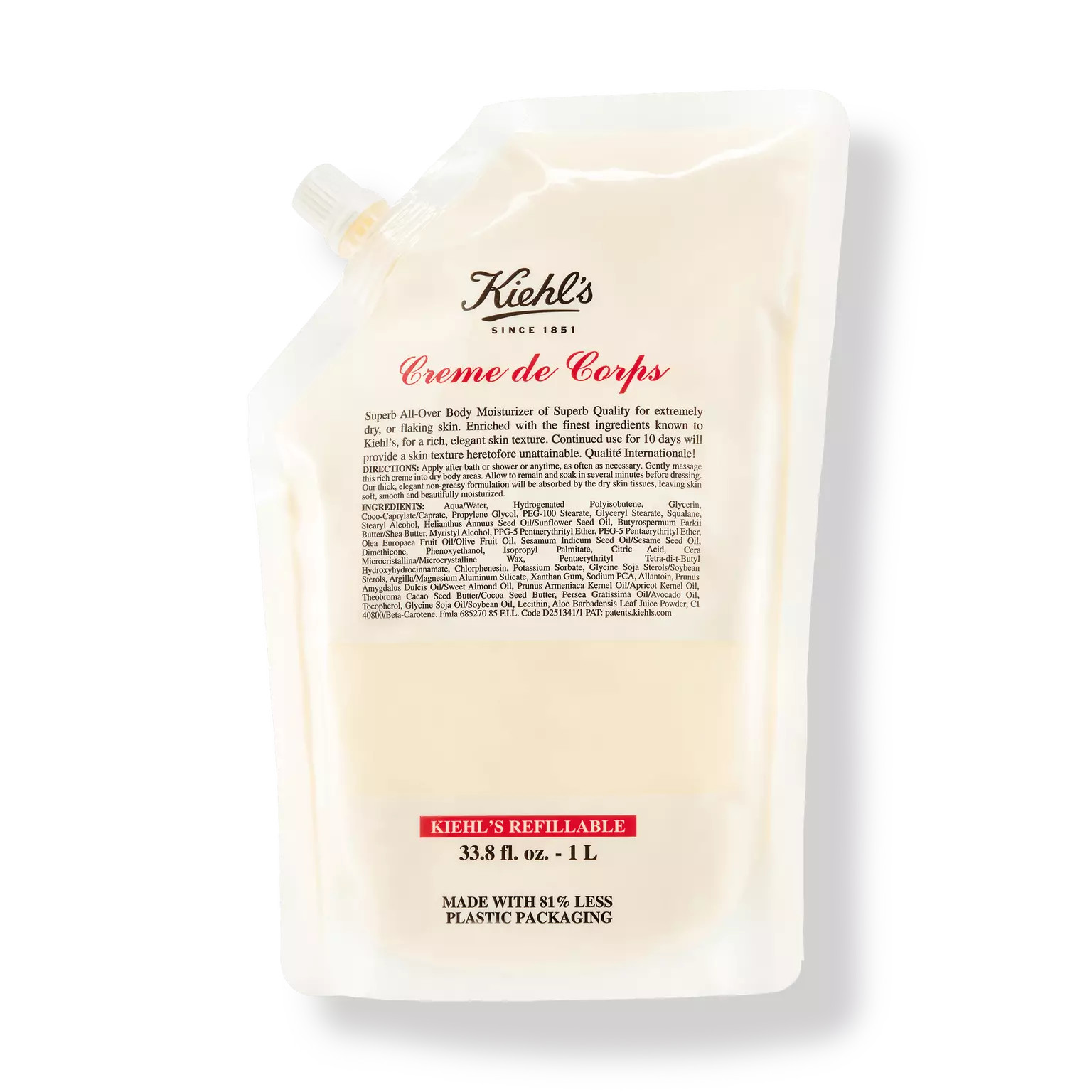 Creme de Corps Refillable Body Lotion with Cocoa Butter | Kiehl's