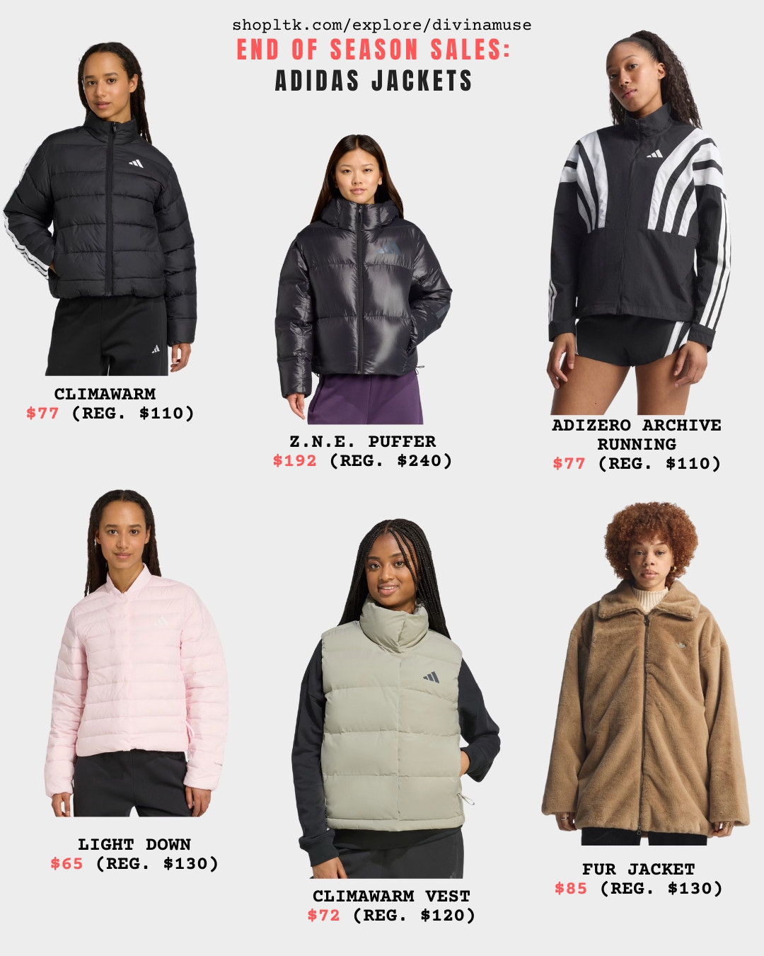 the best time to buy winter and fall jackets is end of season. Which works out perfectly because it's december to february that are the friggin' coldest!! #winterjackets #pufferjackets #trackjackets #runningjackets #puffervest #fauxfurjackets #sportswear #athleisure #downjackets #jacketsales 

 #LTKActive #LTKSaleAlert #LTKFindsUnder100