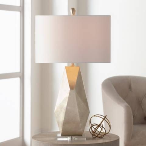 Possini Euro Champagne Gold 32 1/2" Modern Geometric Table Lamp - #1F829 | Lamps Plus | Lamps Plus