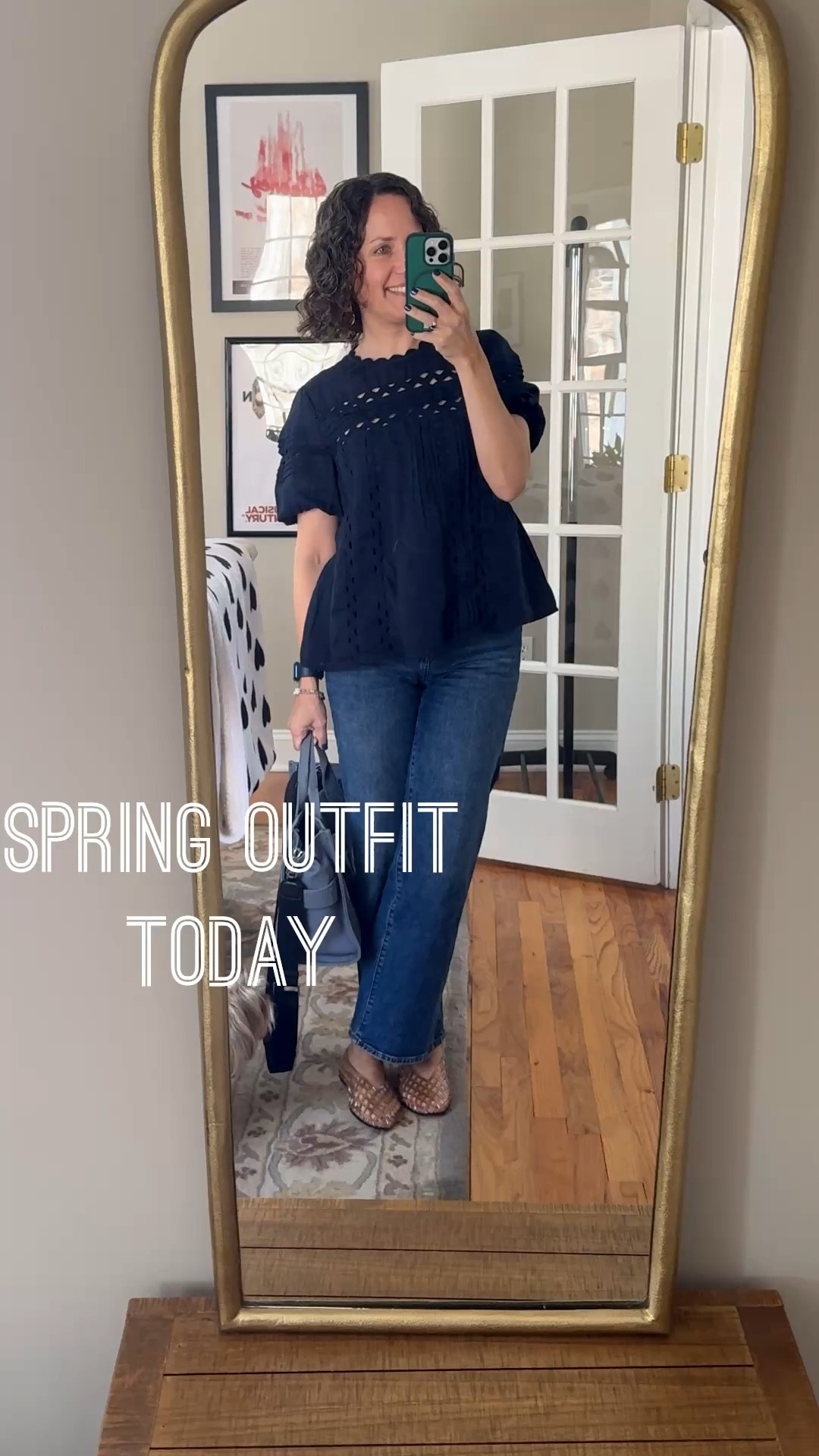 Eyelet blouse, Frame denim, Dolce Vita jellie flats, Marc Jacob bag. Today’s spring outfit that includes capsule wardrobe pieces. 

#LTKPetite #LTKSeasonal #LTKOver40