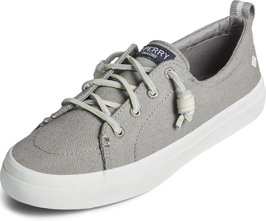 Sperry Womens Crest Vibe Linen Sneaker, Grey, 8 | Amazon (US)