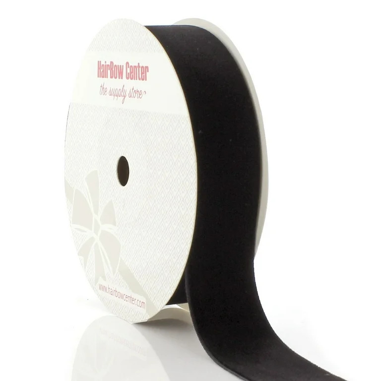 HBC 1" Velvet Ribbon 030 Black - 5 Yards | Walmart (US)