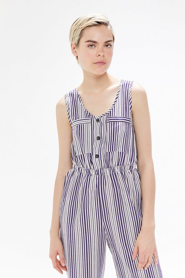 Urban Renewal Remnants Yarn-Dye Stripe Jumpsuit | Urban Outfitters (US and RoW)