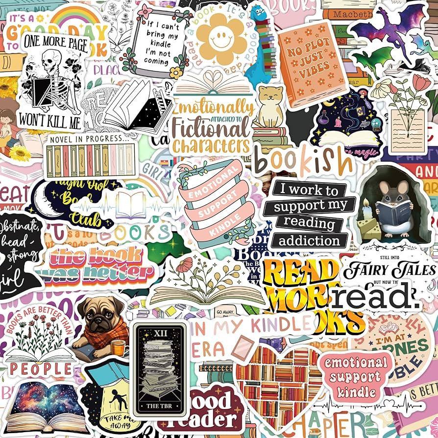 150pcs Book Stickers for Kindle, Tablet, Laptop | Bookish Reading Booktok Decal Emotional Support... | Amazon (US)