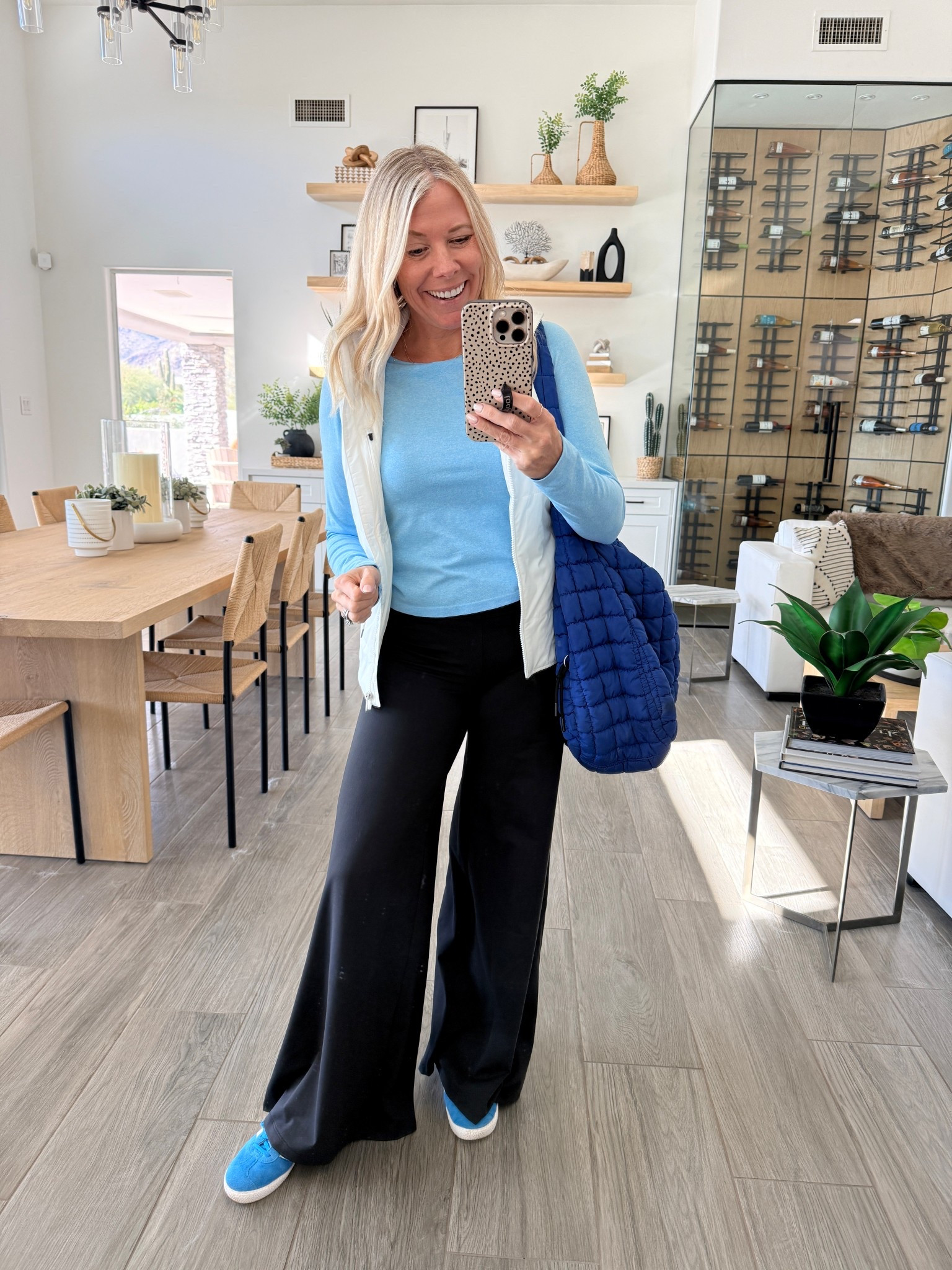 Size XS regular pants, M/L long sleeve tee. Sports mom outfit 

#LTKootd #LTKdayinmylife #LTKmomlife