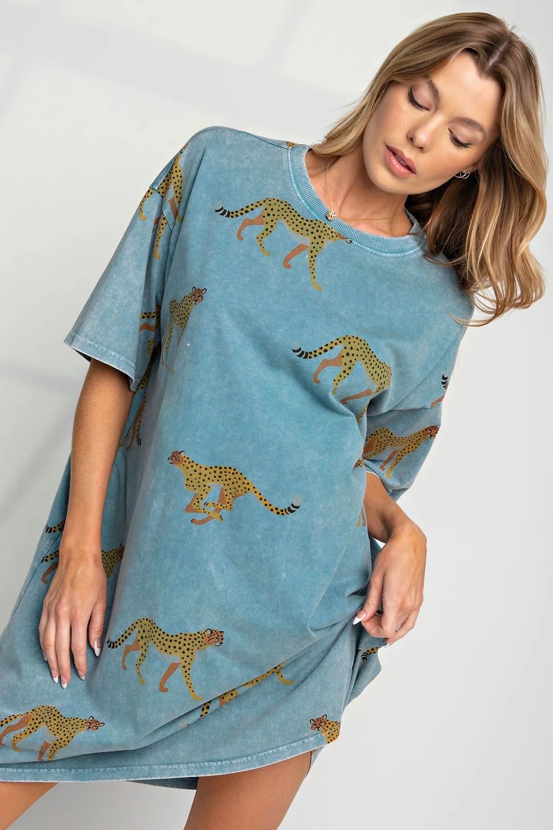 Cheetah Tee Dress | Fox and Wit Boutique
