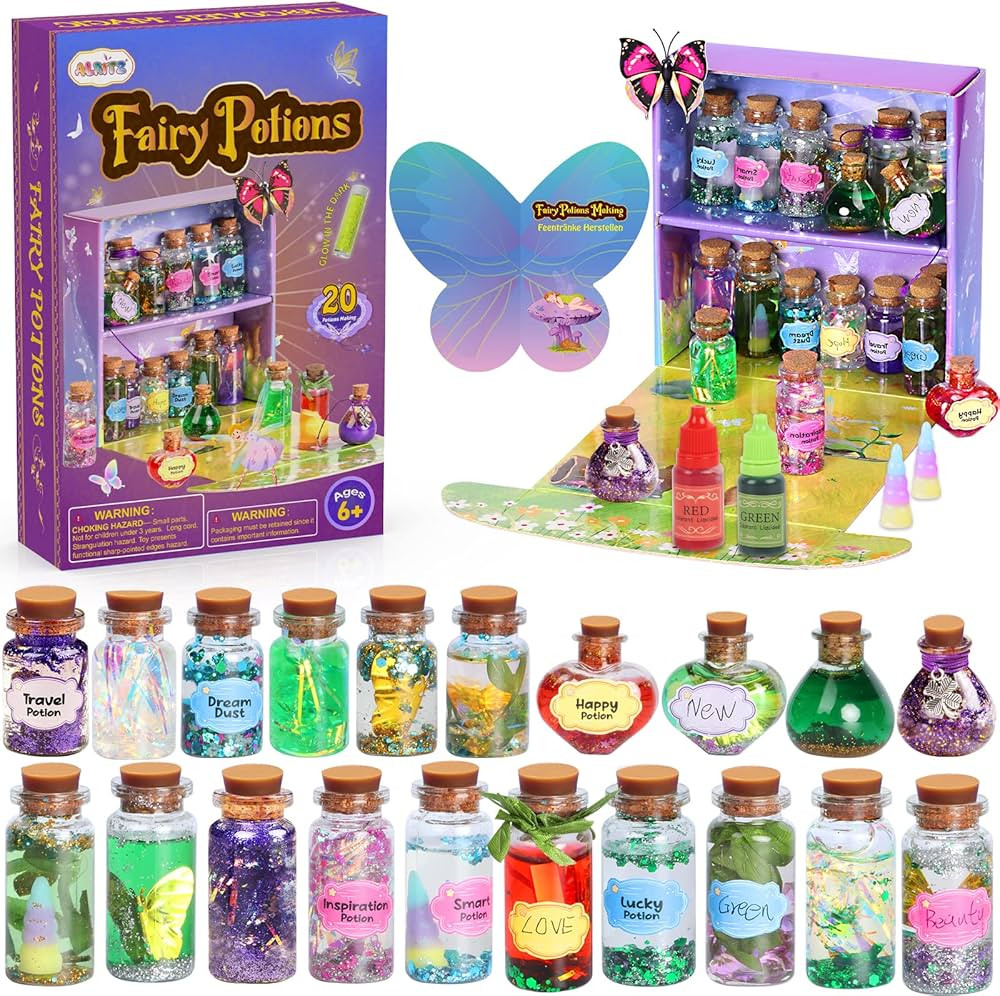 Alritz Fairy Polyjuice Potion Kits for Kids, DIY 20 Bottles Magic Potions, Creative Crafts Toys f... | Amazon (US)
