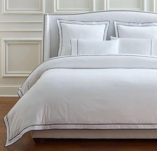 Sateen Embroidered Hotel Duvet Cover | Mitchell Gold + Bob Williams