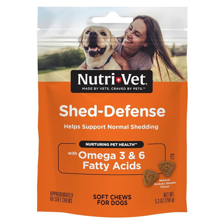 Nutri-Vet Shed Defense Soft Chews for Dogs, Skin and Coat Supplement for Dogs, Omega 3 from Fish ... | Amazon (US)