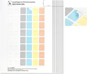 480 PCS Rectangle Color Coding Labels fits Laser Inkjet Printers, Removable Printable School Offi... | Amazon (US)