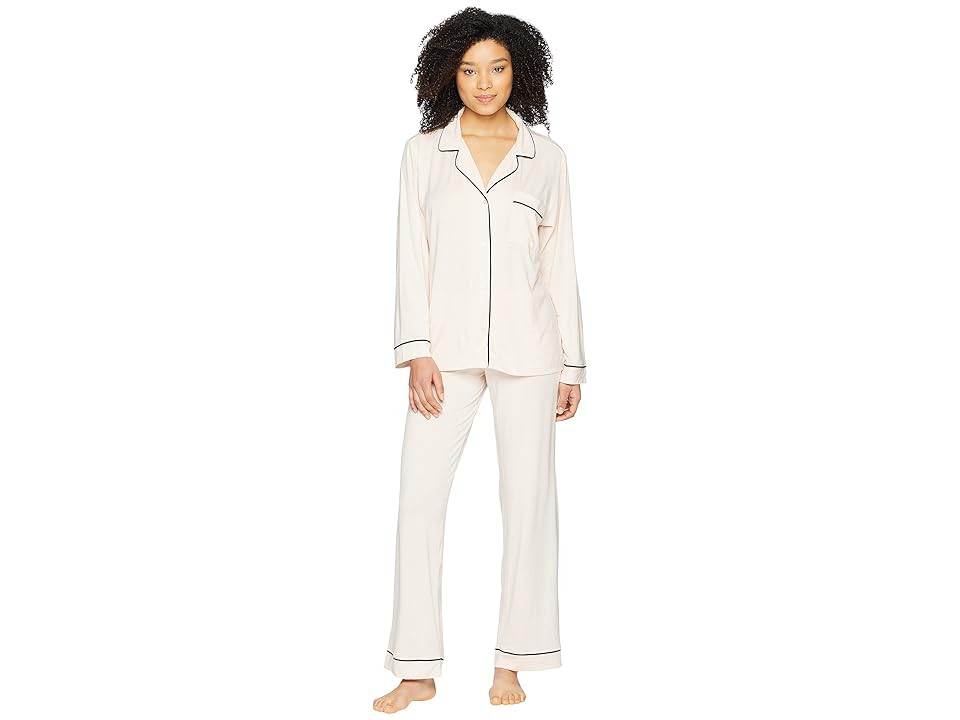 Eberjey Gisele - PJ Set Women's Pajama Sets Sorbet Pink/Black : MD, Jersey/Modal/Spandex | Zappos