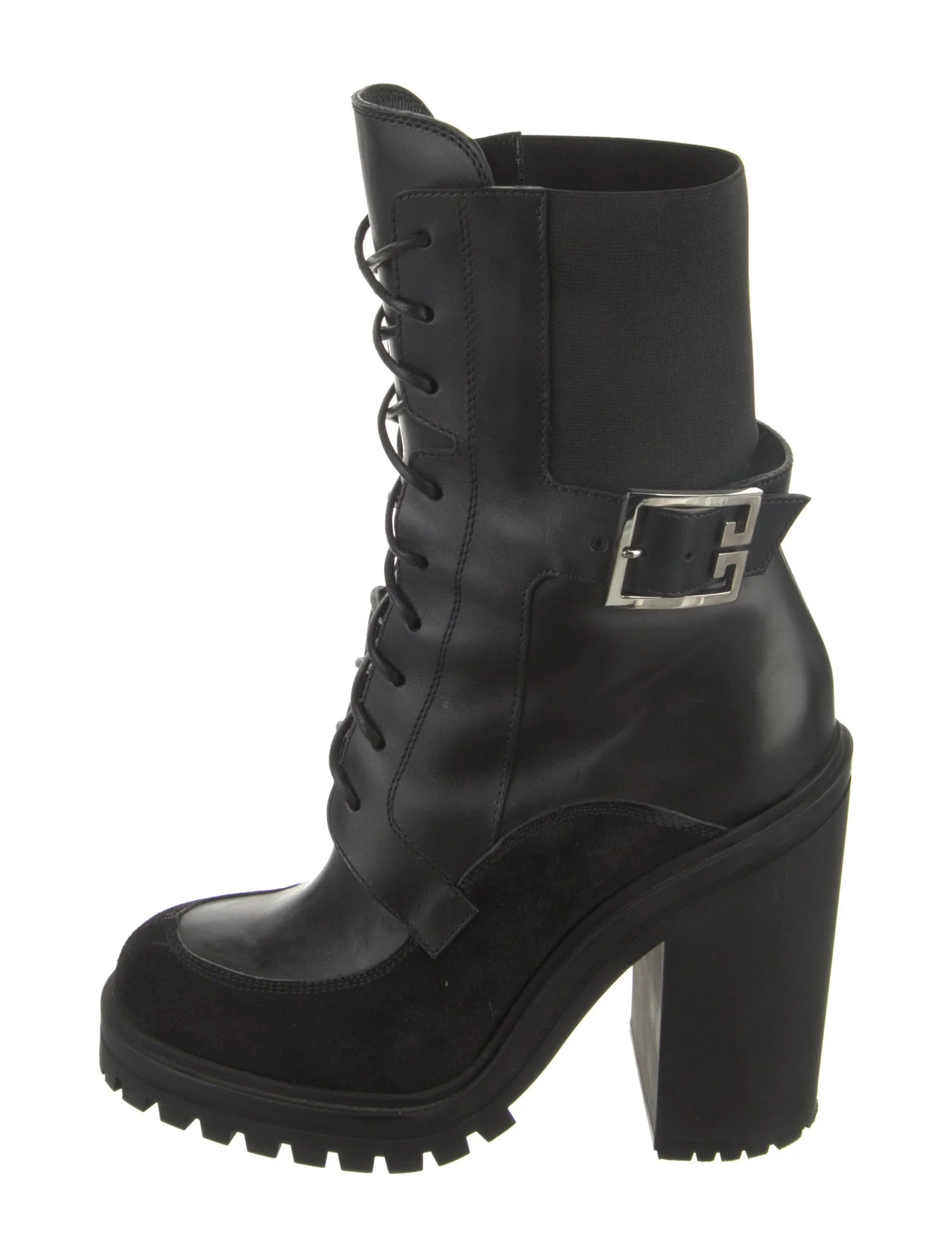 Signature Logo Leather Lace-Up Boots | The RealReal
