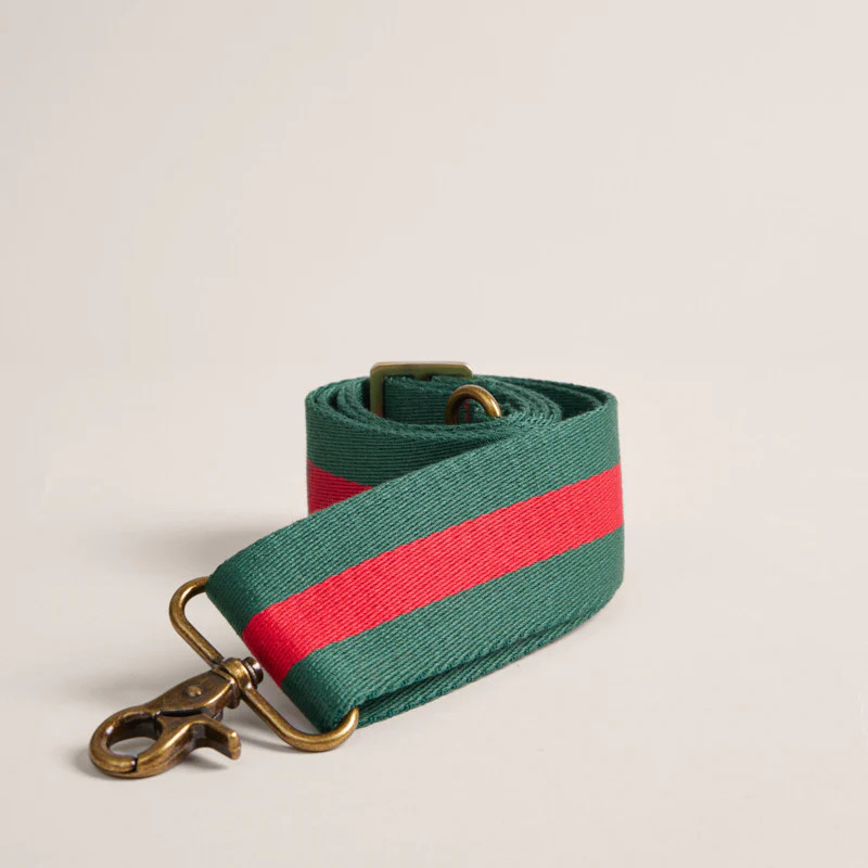 Adjustable Crossbody Strap - Racer Stripe - Green & Red | Parker Thatch