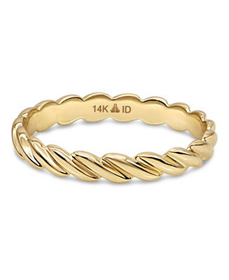 Twisted Rope Ring in 14K Gold, Size approx. grams | Macy's