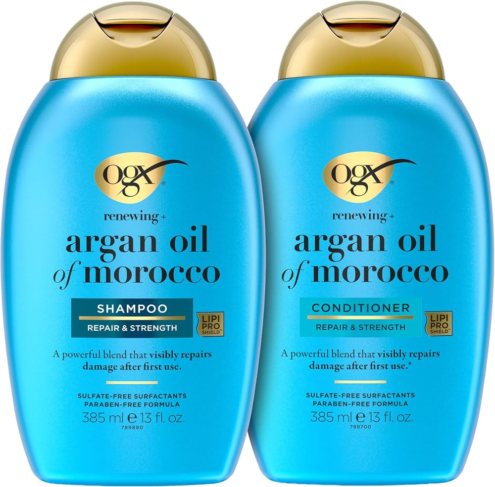 OGX Renewing + Argan Oil of Morocco Shampoo & Conditioner Set, Damage Repairing Shampoo & Conditi... | Amazon (US)
