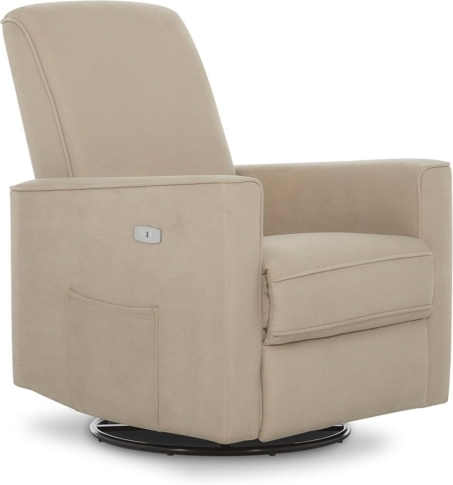 Evolur Harlow Deluxe Upholstered Plush Seating Glide Rocker, Swivel, Power Recliner with USB Port... | Amazon (US)