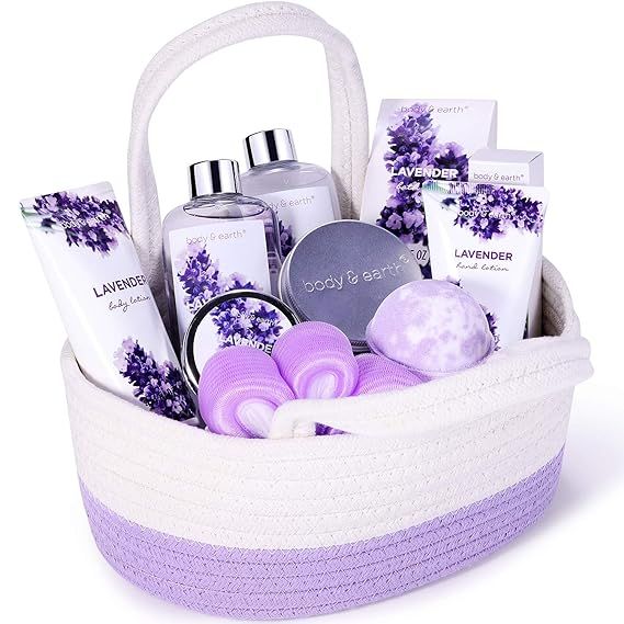 Gift Basket for Women - Bath Gifts Set for Women, Body & Earth Women Gift Basket with Essential O... | Amazon (US)