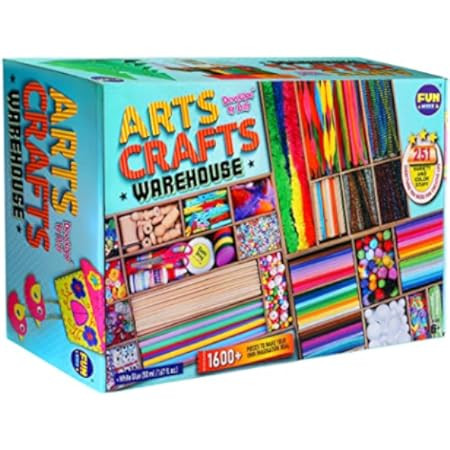 Arts and Crafts Vault - 1000+ Piece Craft Kit Library in a Box for Kids Ages 4 5 6 7 8 9 10 11 & 12  | Amazon (US)