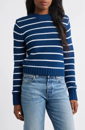 Madewell Stripe Relaxed Cotton Sweater | Nordstrom | Nordstrom