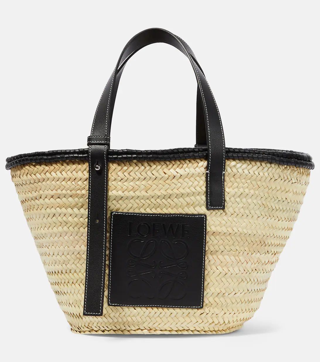 Paula's Ibiza leather-trimmed basket bag | Mytheresa (UK)