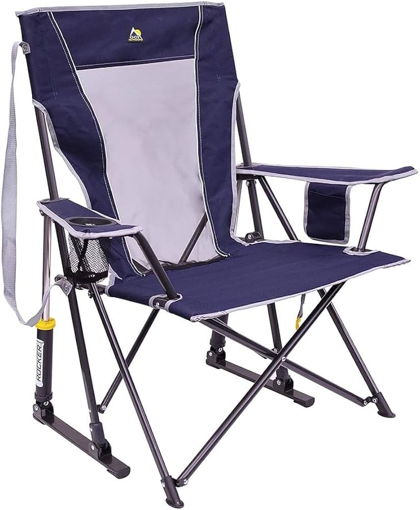 GCI Outdoor Comfort Pro Rocker Collapsible Rocking Chair & Outdoor Camping Chair, Indigo Blue | Amazon (US)
