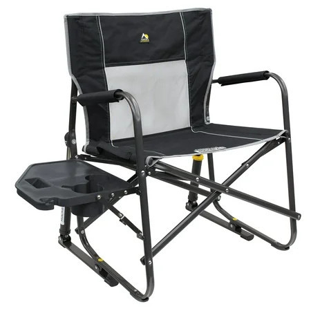GCI Outdoor Freestyle Rocker XL with Side Table Oversized Rocking Camp Chair, Black | Walmart (US)