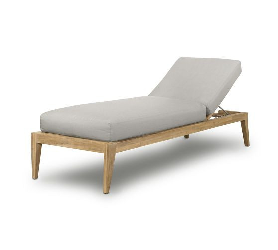 Ayla Outdoor Single Chaise Lounge | Pottery Barn (US)