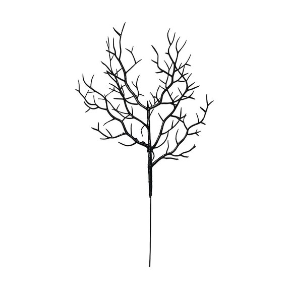 2026 Halloween Indooor Decoration Black Artificial Dead Tree Branches Halloween Plastic Spooky Tw... | Walmart (US)