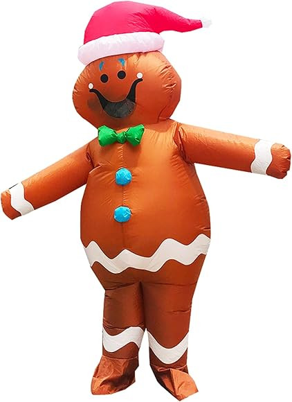 ZISUEX Christmas Inflatable Costume Blow Up Suit Game Fat Cosplay Xmas Costume Christmas Costume ... | Amazon (US)