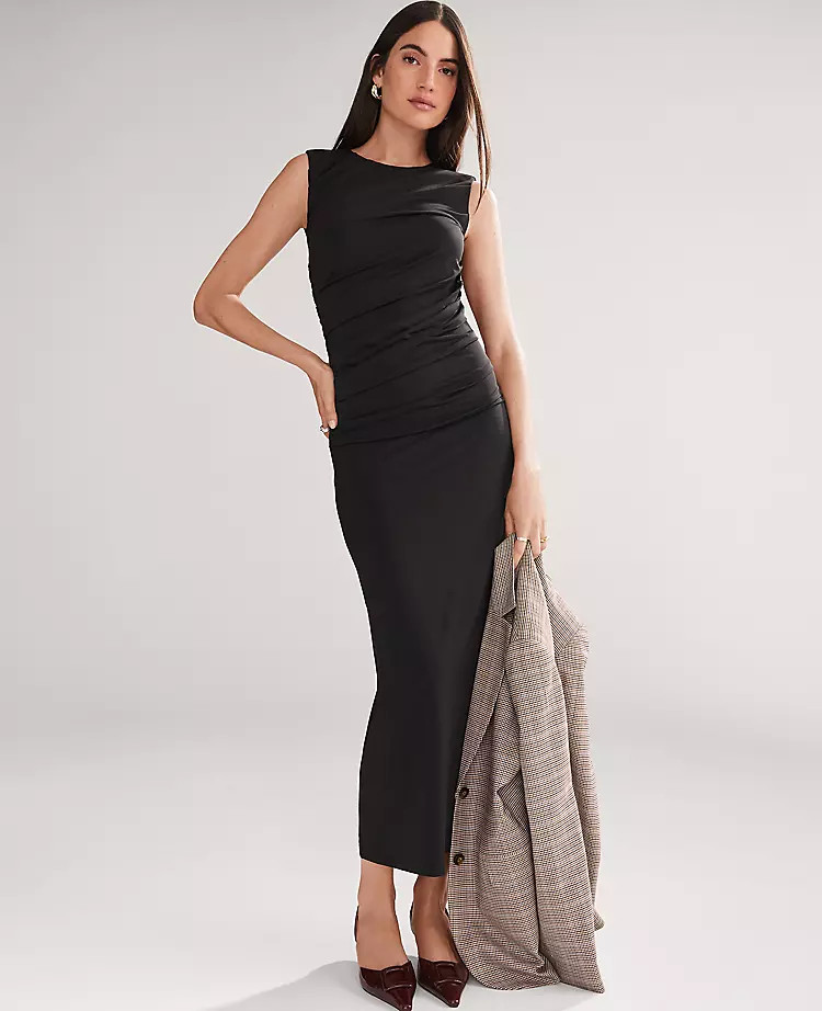 Knit Ruched Sheath Dress | Ann Taylor