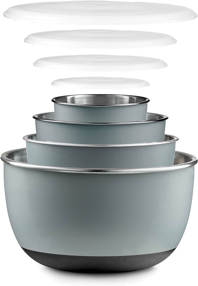 FineDine Double Wall Stainless Steel, Dishware Bowl, Nesting Bowls for Space Saving Storage - Non... | Amazon (US)
