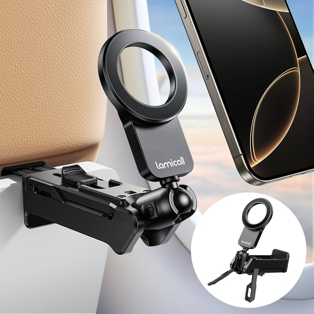 Lamicall for Magsafe Airplane Phone Holder, Airplane Travel Essentials for Flying Plane, Handsfre... | Amazon (US)