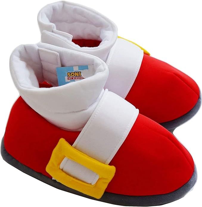 Sonic the Hedgehog Red Running Shoes Plush Cosplay Slippers | One Size | Amazon (US)