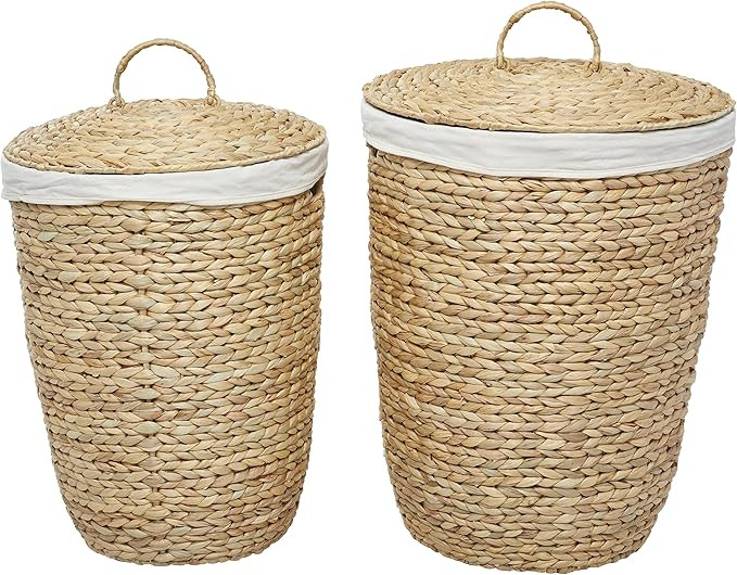 Deco 79 Traditional Sea Grass Large Handles, Organizing, Laundry Basket Blanket Storage, S/2 23",... | Amazon (US)