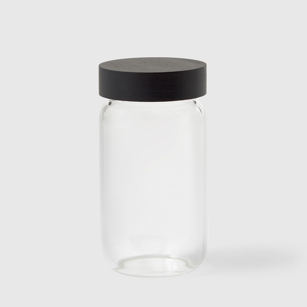 Marie Kondo Large Glass Spice Jar w/ Bamboo Lid Ink Black | The Container Store