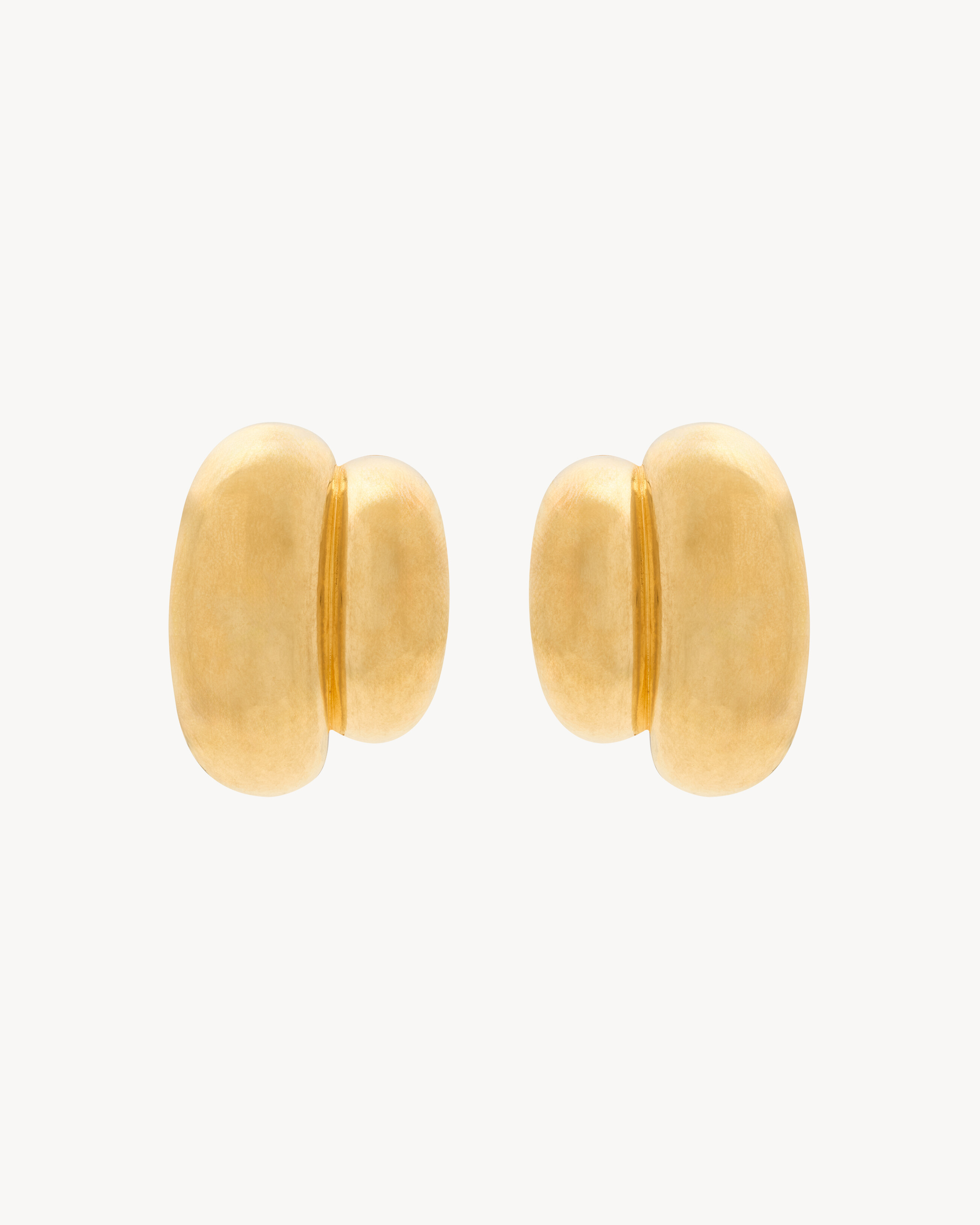 Doubles boucles d’oreilles à disques BUMPY en métal | Saint Laurent Inc. (Global)