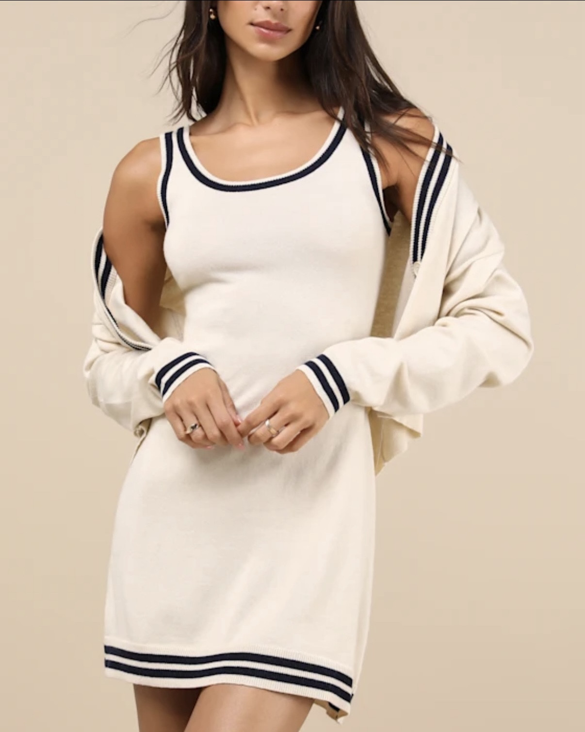 This Lulus Sweater Dress and Cardigan Two Piece Set 🤩✨
.
.
Black and beige outfits, sweater dress, dress and cardigan set, tennis dress, fall outfit, date outfit, shopping outfit, party outfit, college outfit, school outfit, cute outfits, beige dress, black and beige outfits, cream dress, casual dress, brunch dress, brunch outfit, dresses with tennis shoes, thanksgiving outfit, gift guide for her, Black Friday deals, cyber Monday sale, lulus finds, lulus favorites, lulus dresses, lulus outfits, holiday outfits, holiday dresses, work outfits, work dress, cruise outfit, active dress

#LTKActive #LTKWorkwear #LTKStyleTip