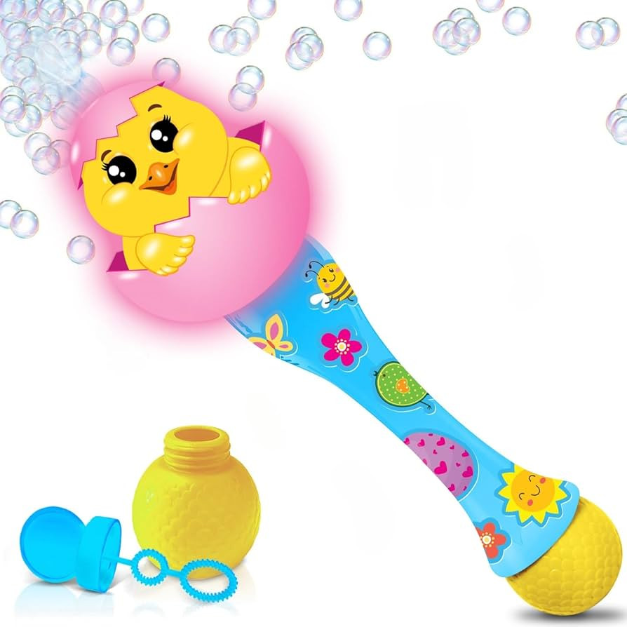ArtCreativity Easter Chick Bubble Wand, Easter Basket Stuffers for Toddler, 14" Light Up Automati... | Amazon (US)