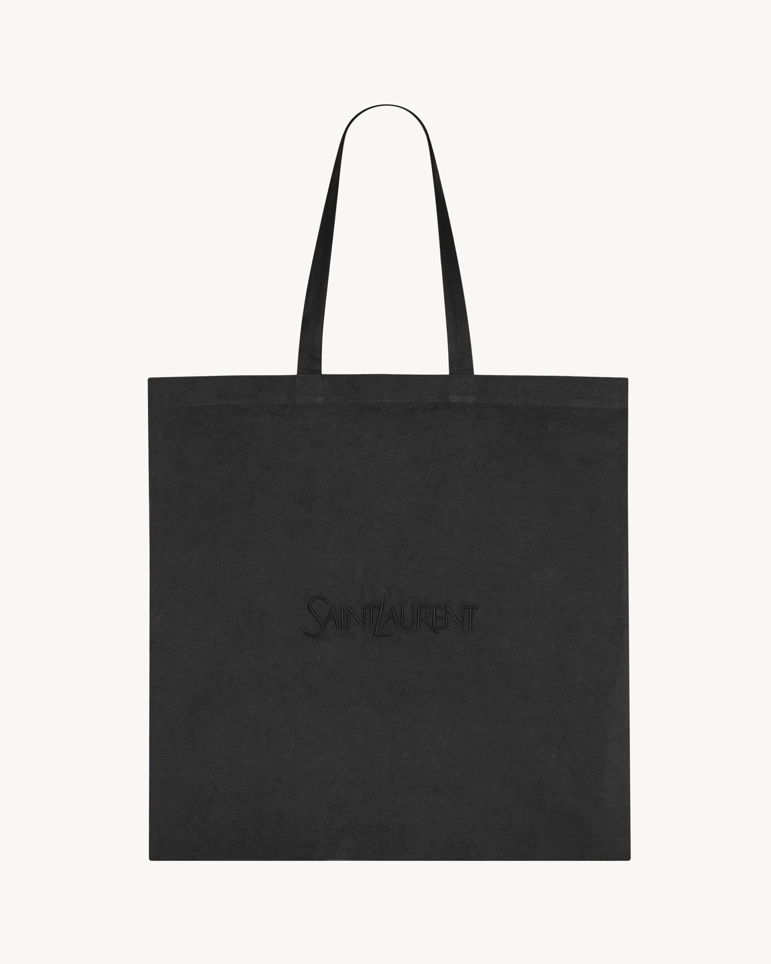 OVERSIZED SAINT LAURENT TOTEBAG IN BRUSHED COTTON | Saint Laurent Inc. (Global)