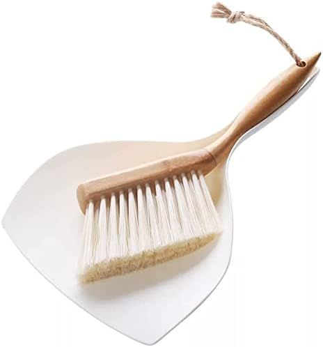 Small Broom and Dustpan Set, Bamboo Handle Mini Brush Dustpan, Short Hand Broom for Home ,Kitchen... | Amazon (US)
