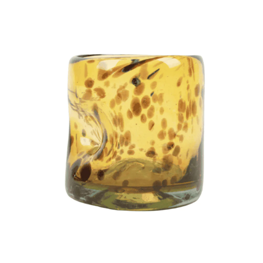 Thumbprint Rocks Glass (Brown Tortoise) | Half Past Seven